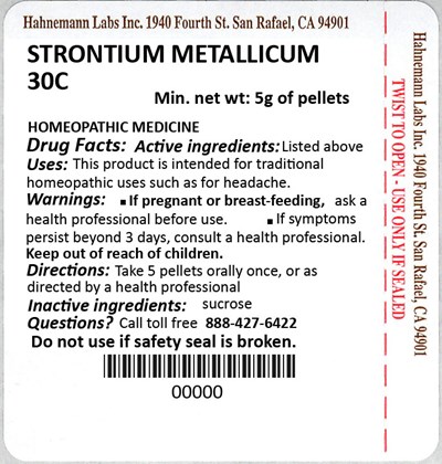 Strontium Metallicum 30c 5g (Strontium Metallicum 30c 5g)